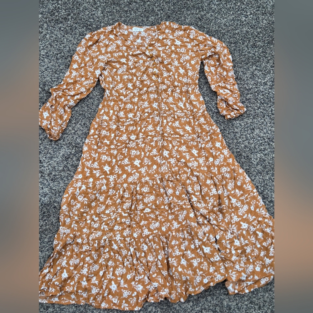 Floral Brown Dress